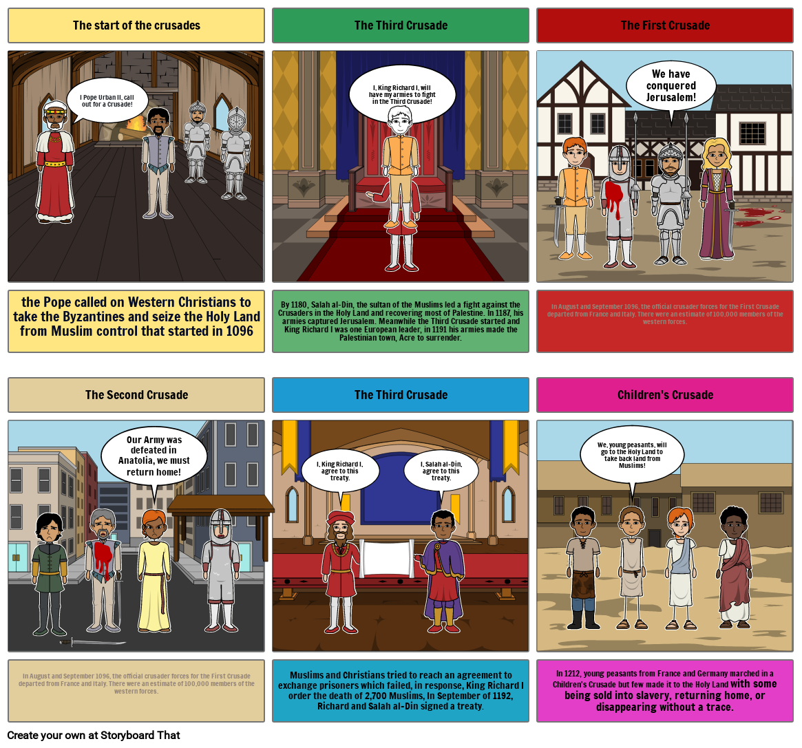 The crusades Storyboard por a7290dd9