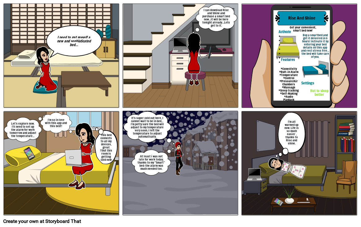 Rise And Shine Smart Bed Storyboard By A7537adc 4845