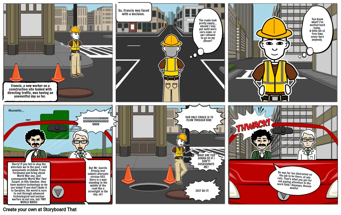 Worker safety comic strip