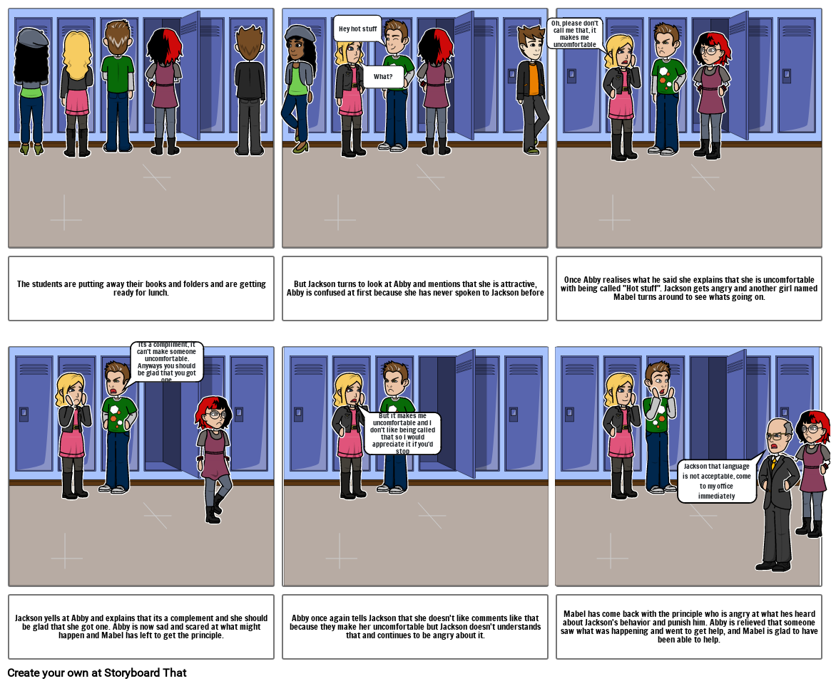 Sexual Harassment health project Storyboard by a7bb66db