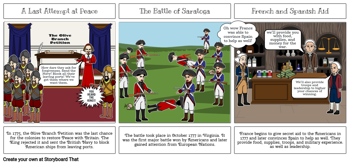 The American Revolution Storyboard By A7cf5cf5 5539