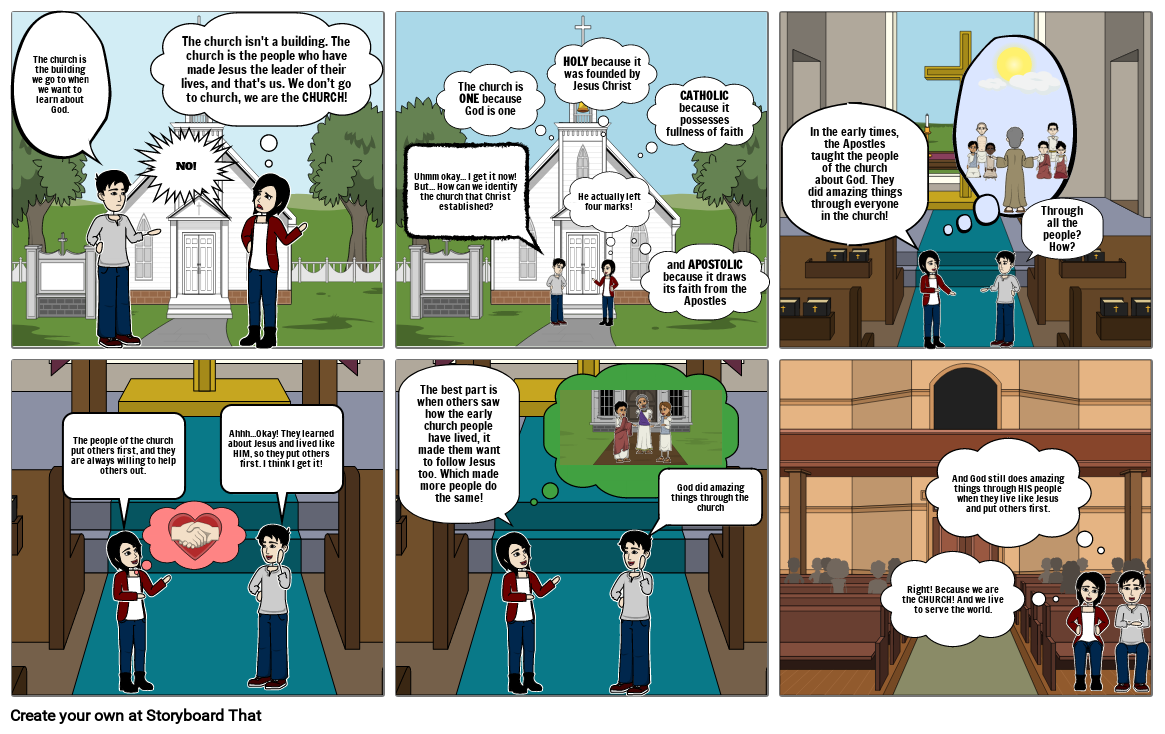 make a creative presentation of how you live your faith comic strip