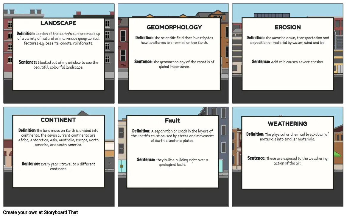 Glossary Storyboard