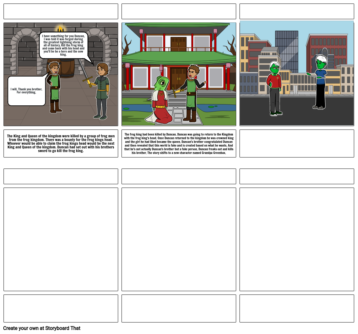 Ethan F - The eternal smile story board project q1