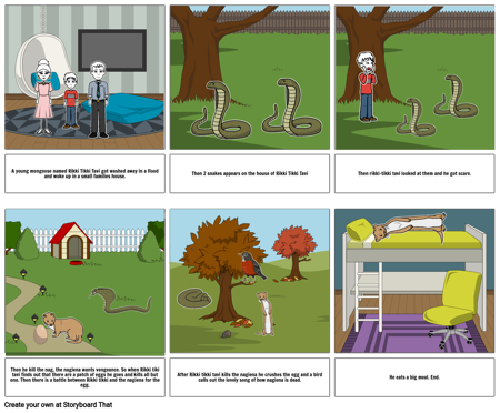 Rikki Tikki Tavi story board