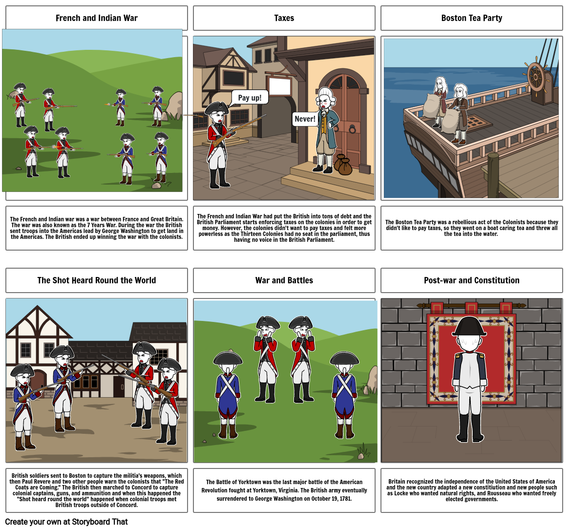 american revolution Storyboard by a882bb8f