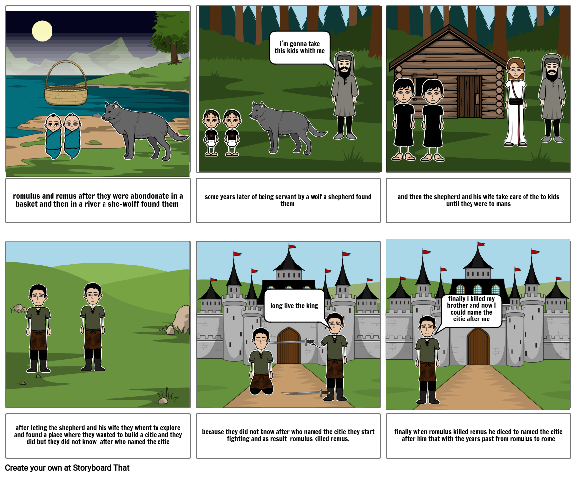 romulus and remus Storyboard by a91a331a