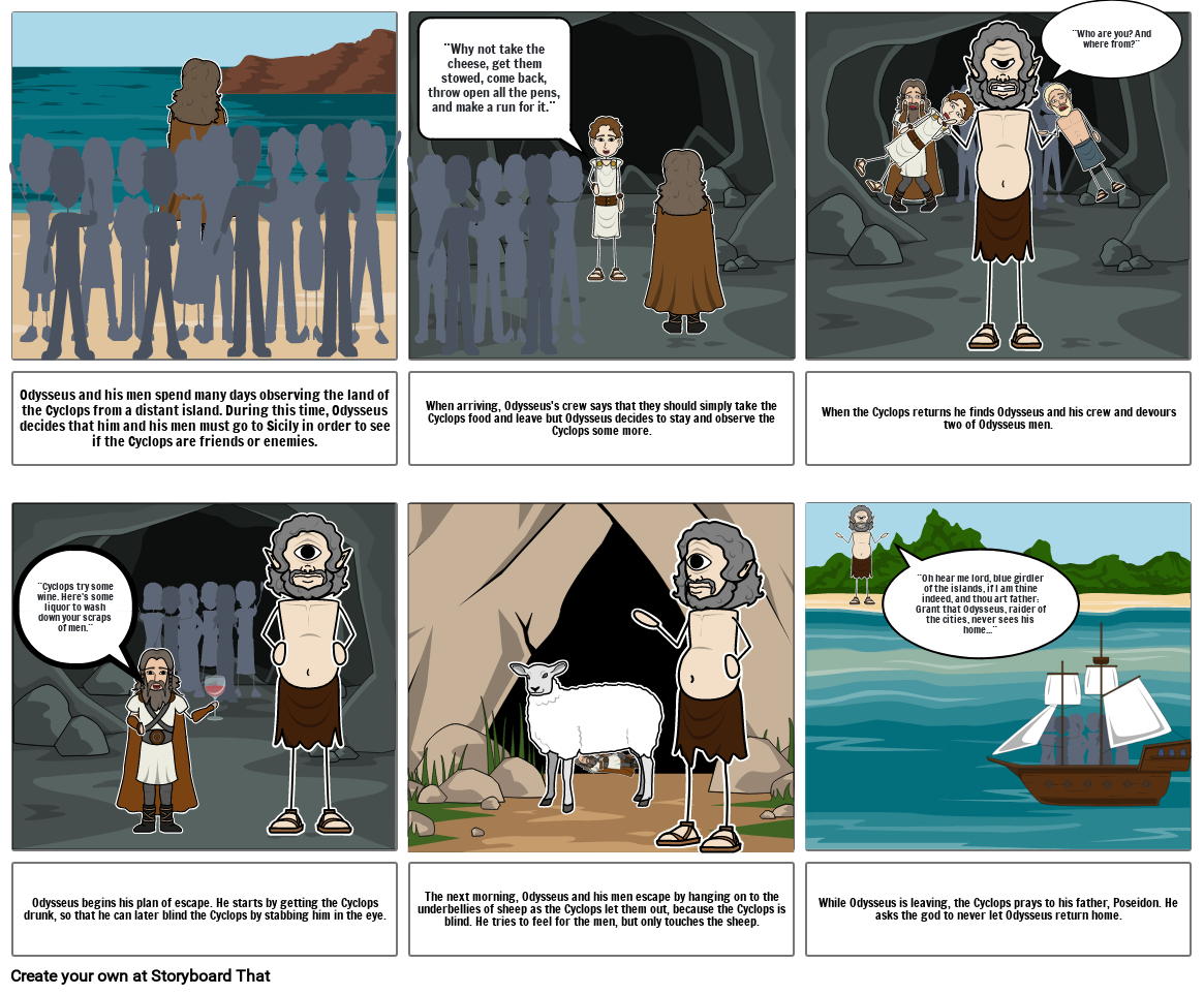 Janet Villegas - Book 9 (The Odyssey) Comic Strip Project