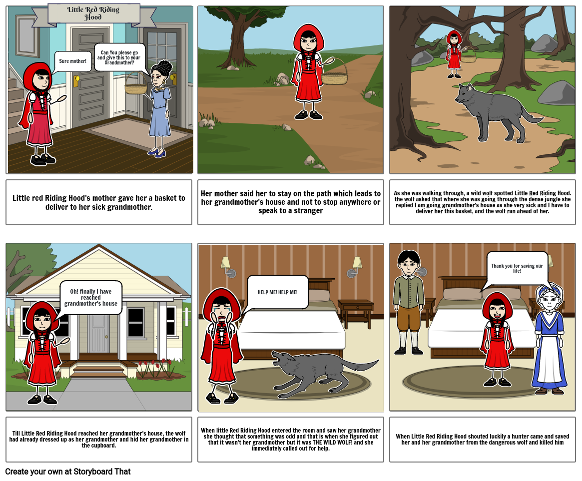 Little Red Riding Hood Storyboard by a988c546