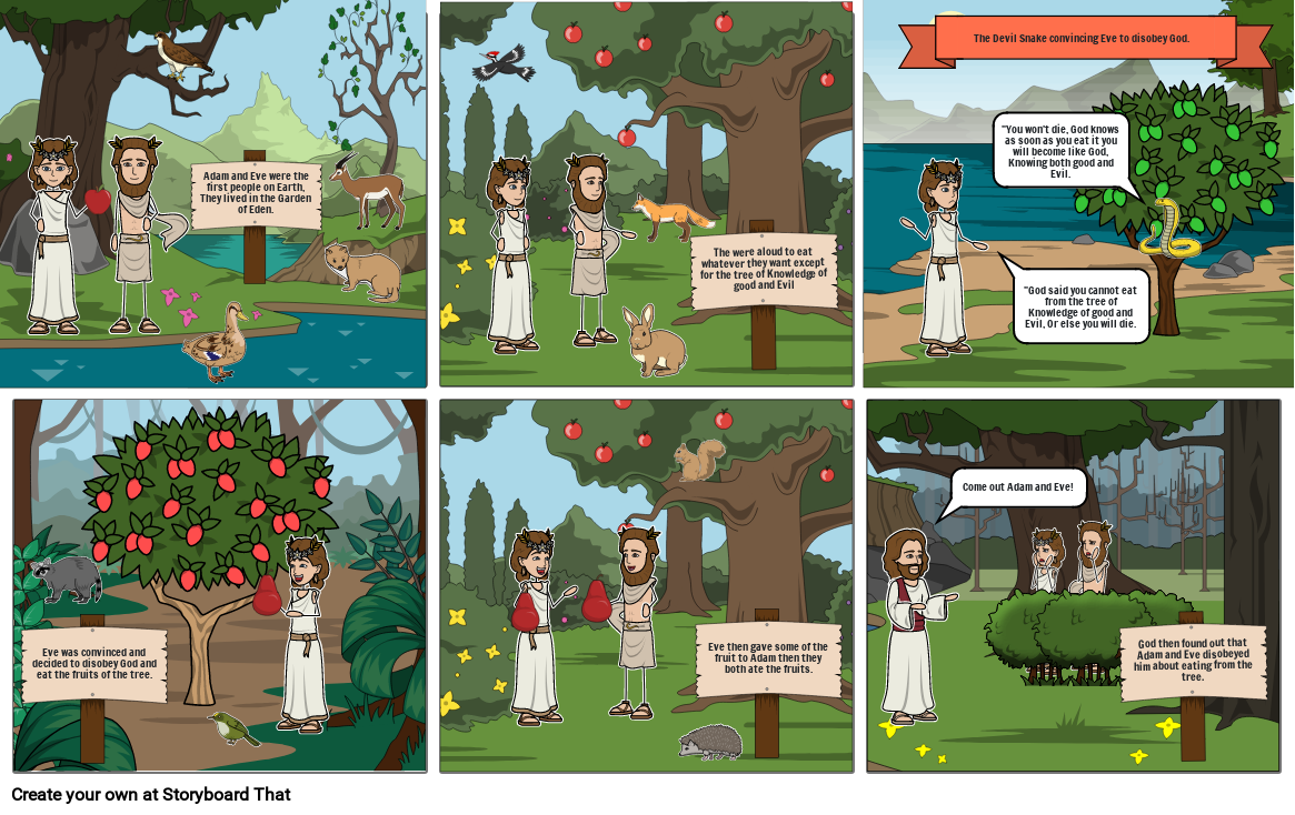 Adam and Eve Storyboard by a9acf7e7