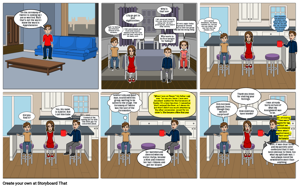 The giver conflict Storyboard por a9baee6b