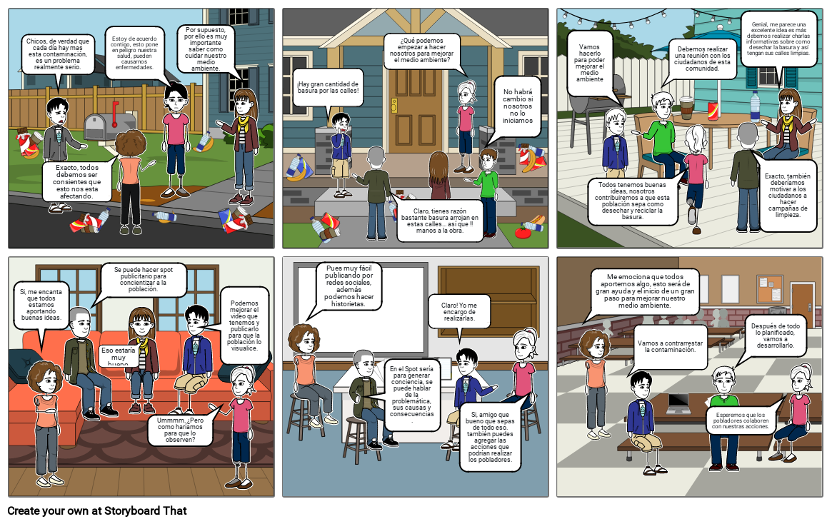 Storyboard Lucha contra la contaminación