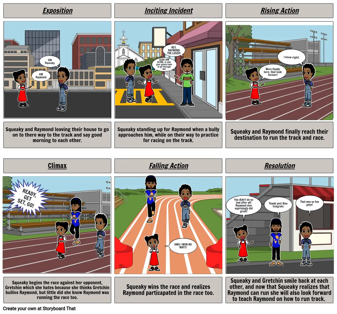 &quot;Raymond&#39;s Run&quot; StoryBoard That