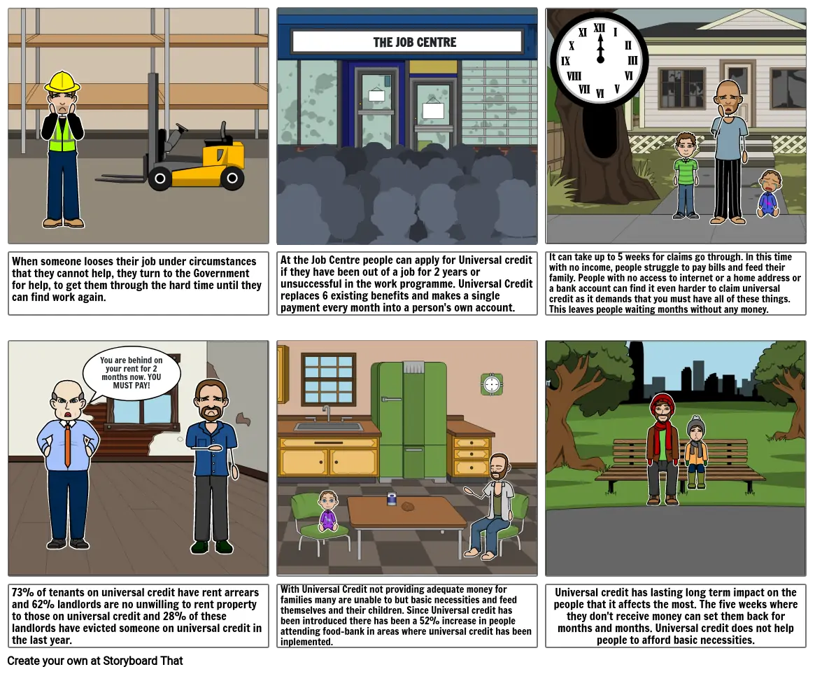 Universal Credit storyboard