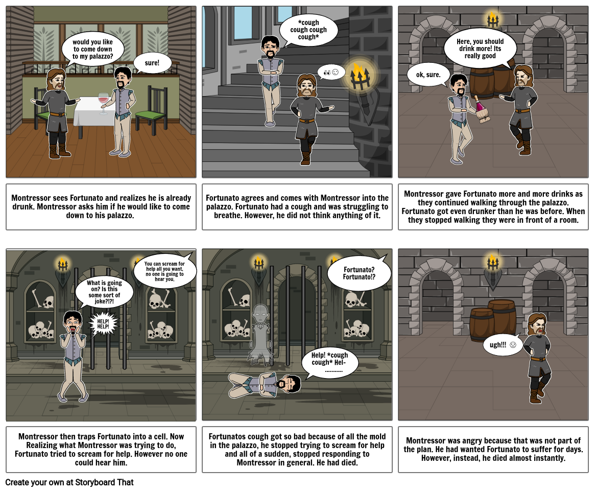 the cask of amontillado Storyboard by aa1749de