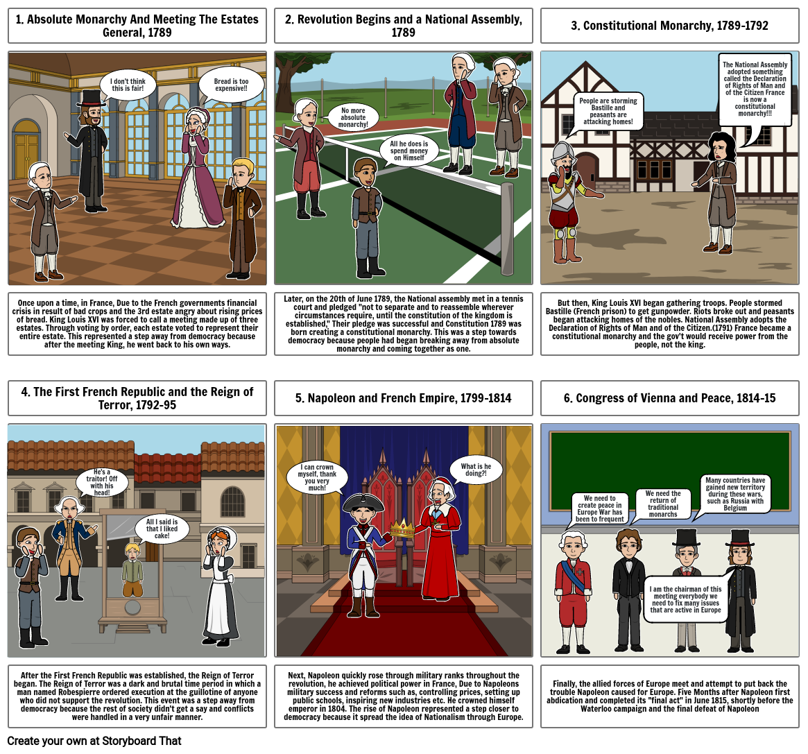 French Revolution Storyboard por aae74d22