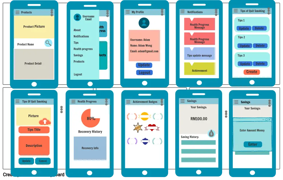 Smoking app storyboard2