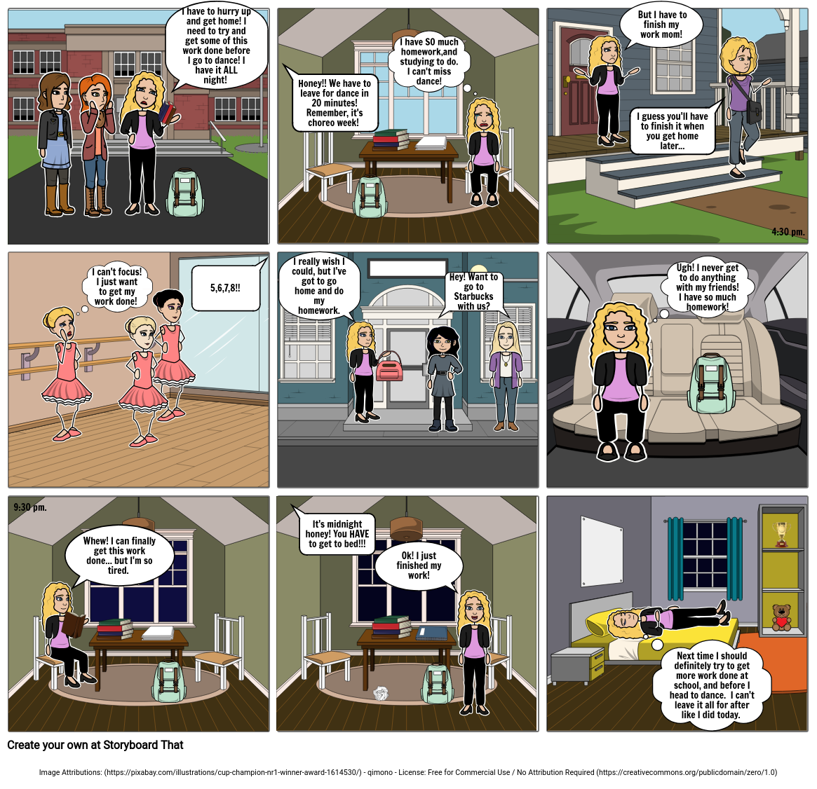 Stress Comic Strip Storyboard por abby216