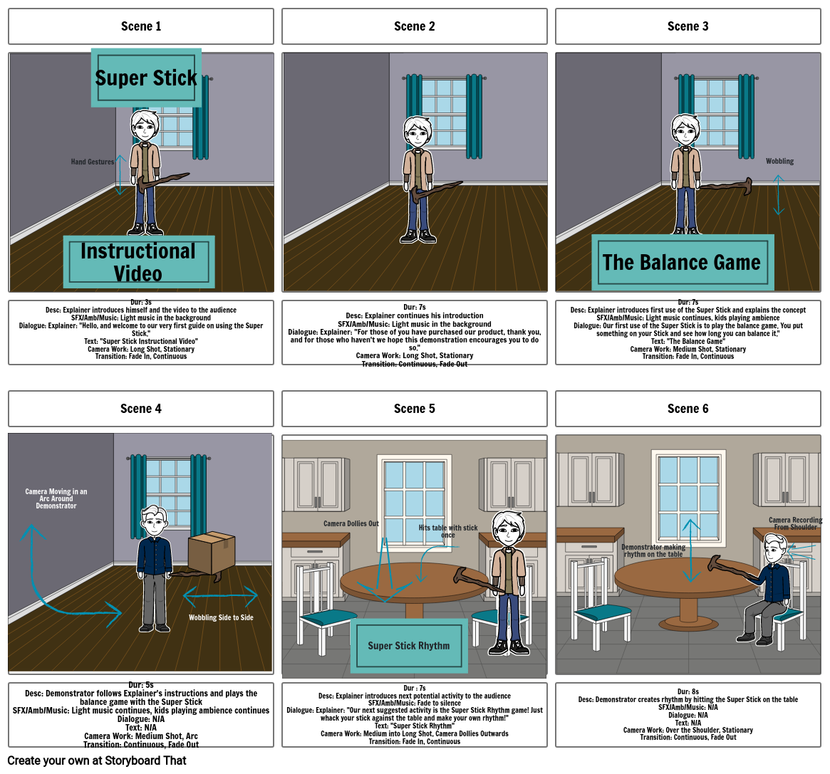 My Super Stick: How to use Storyboard