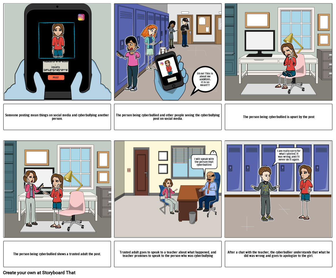 cyberbullying comic computers tifft Storyboard