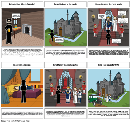 Rasputin's influence on the Royal Family and his Assassination- Nada and No