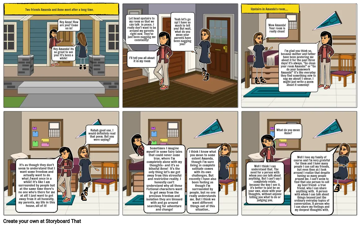 Shreya Sharma_10H_Amanda and Anne Frank Comic Strip