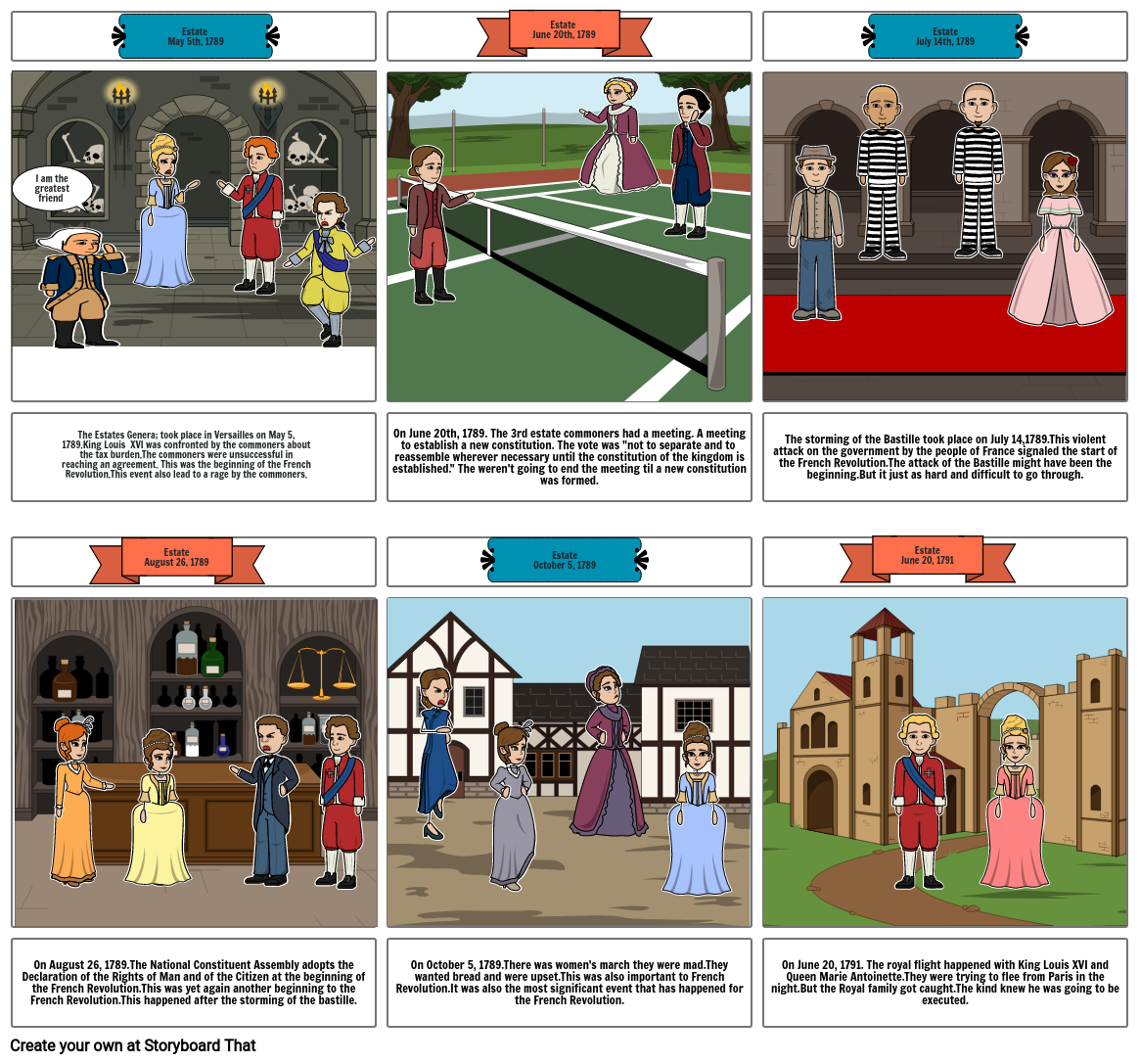 french revolution Storyboard par ac7e7984