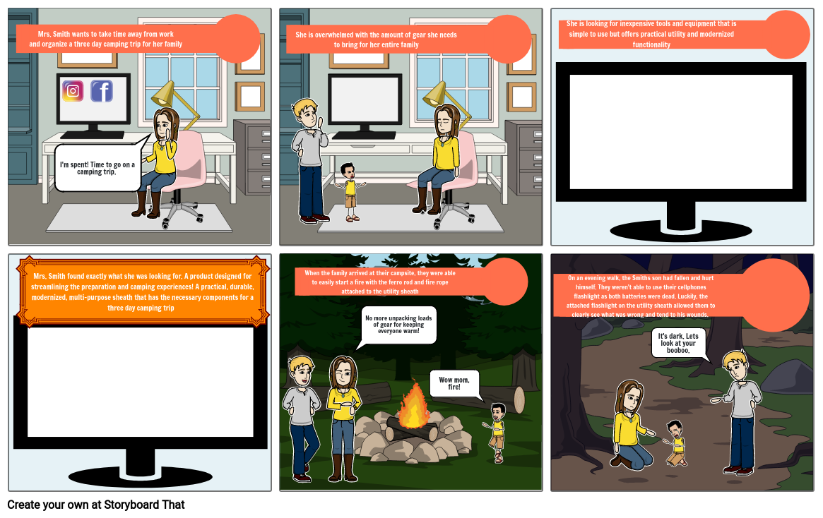 Camping Storyboard