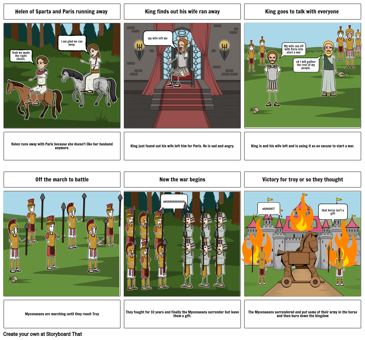 Greek Cartoon Strip Storyboard by ac904be6