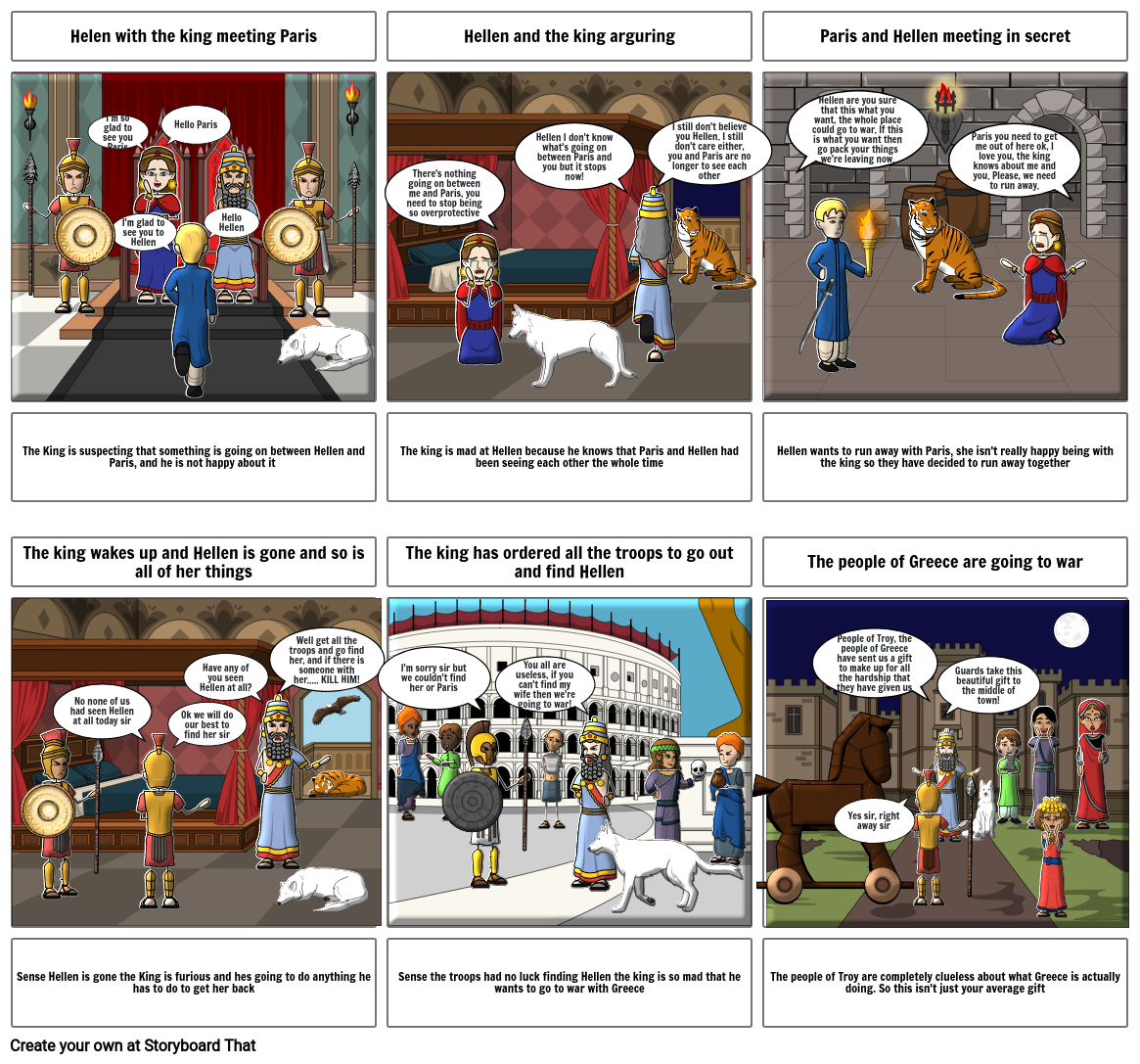 The Trojan War Cause and Effects Storyboard by ac93a99c