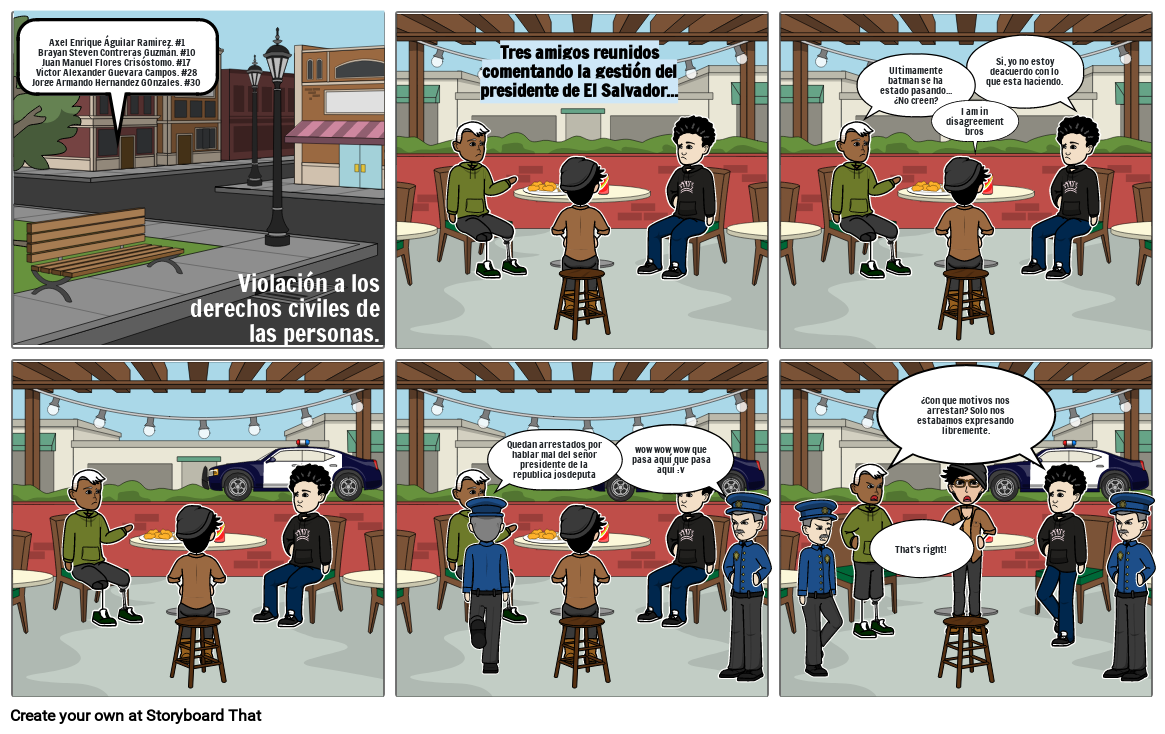 Derechos de los civiles. Storyboard by ad1f4648