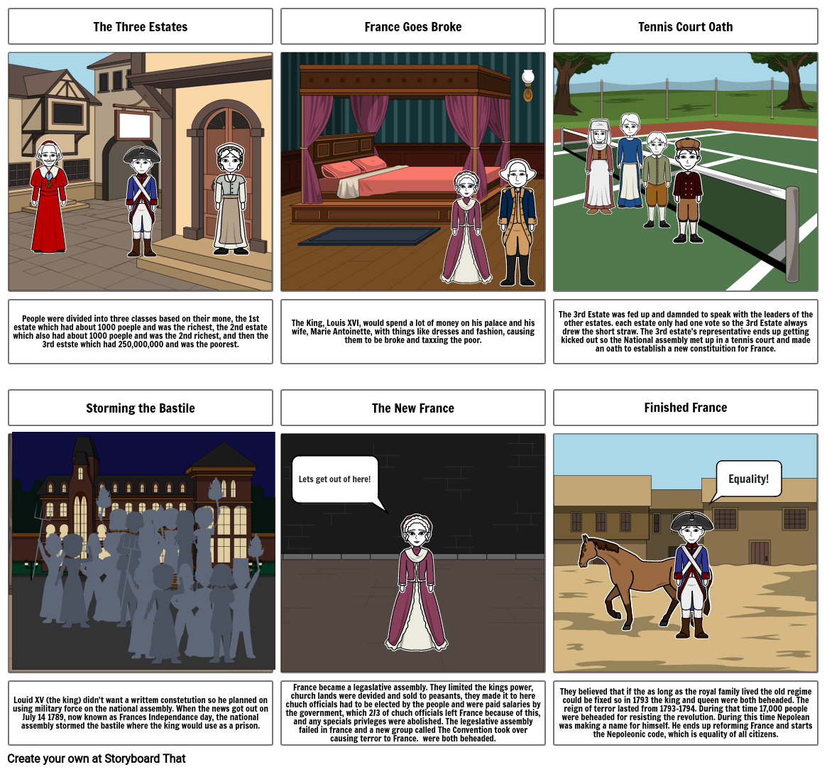 French Revolution Storyboard By Ad220fa4