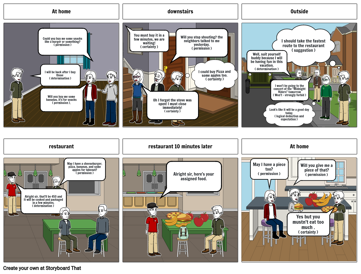 English Modal Comic Strip by Gian