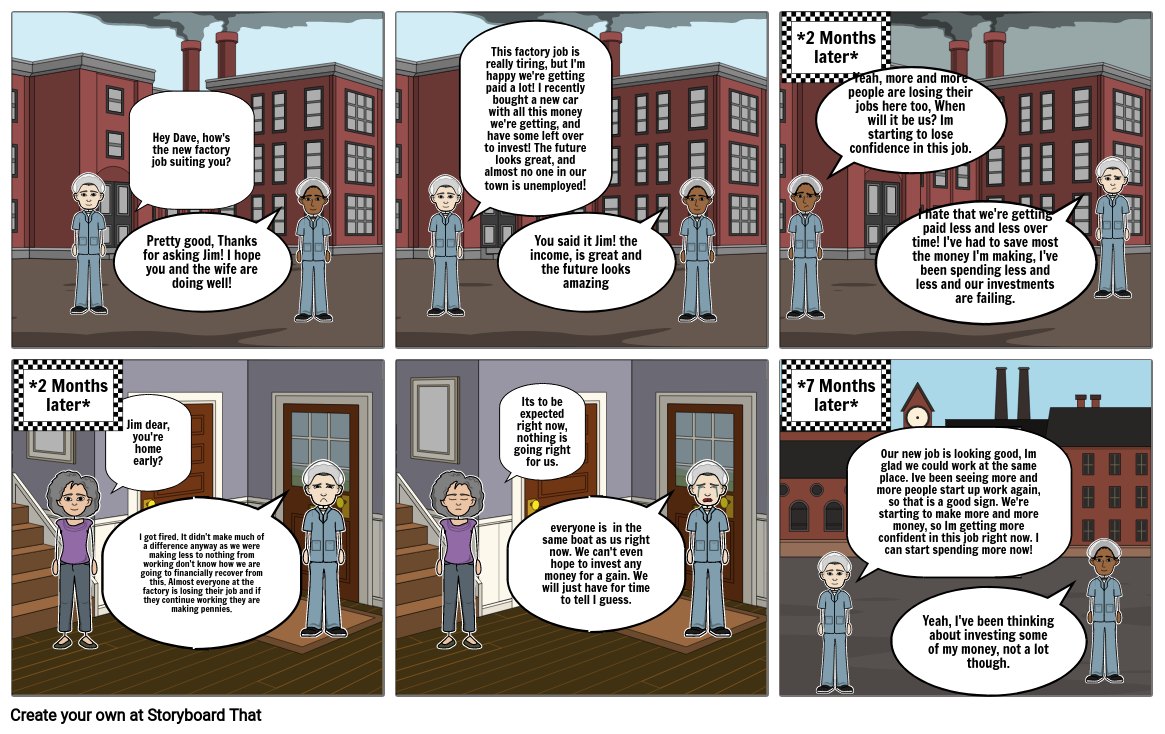 Business Cycle comic strip Storyboard by adobeblobfish93