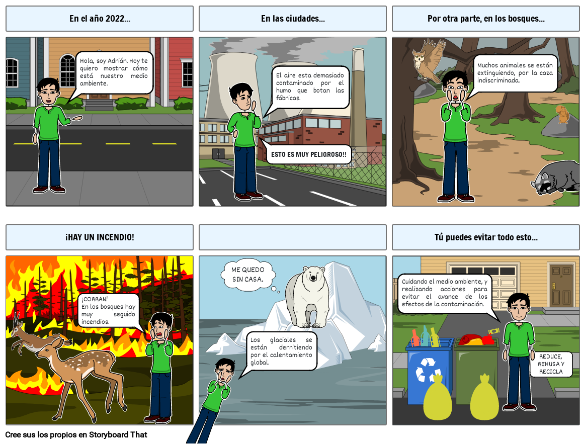 Story Board De La Contaminacion Storyboard By Adrian4866