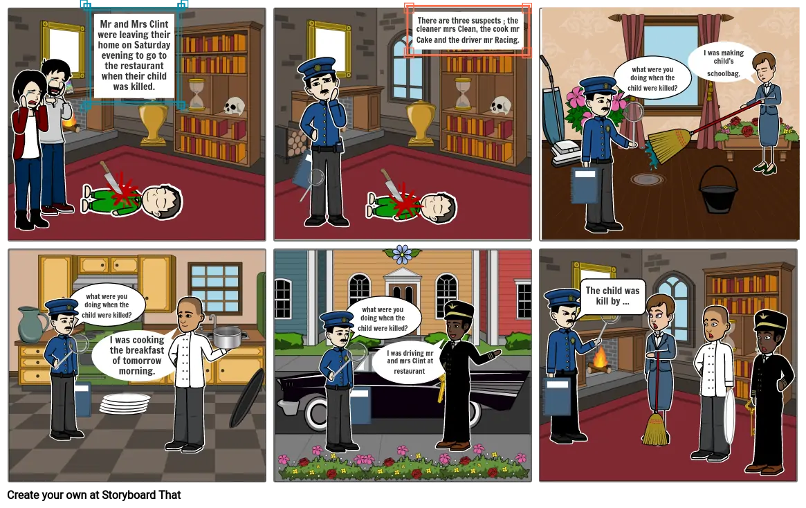 Storyboard enquête policière
