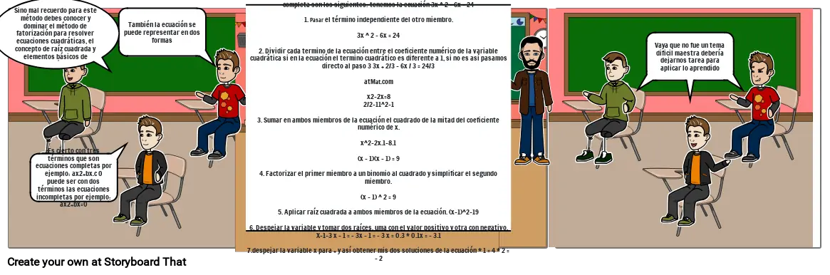 Matemáticas historieta