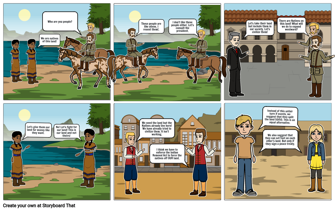 Natives and Settlers Storyboard by ae36fed9