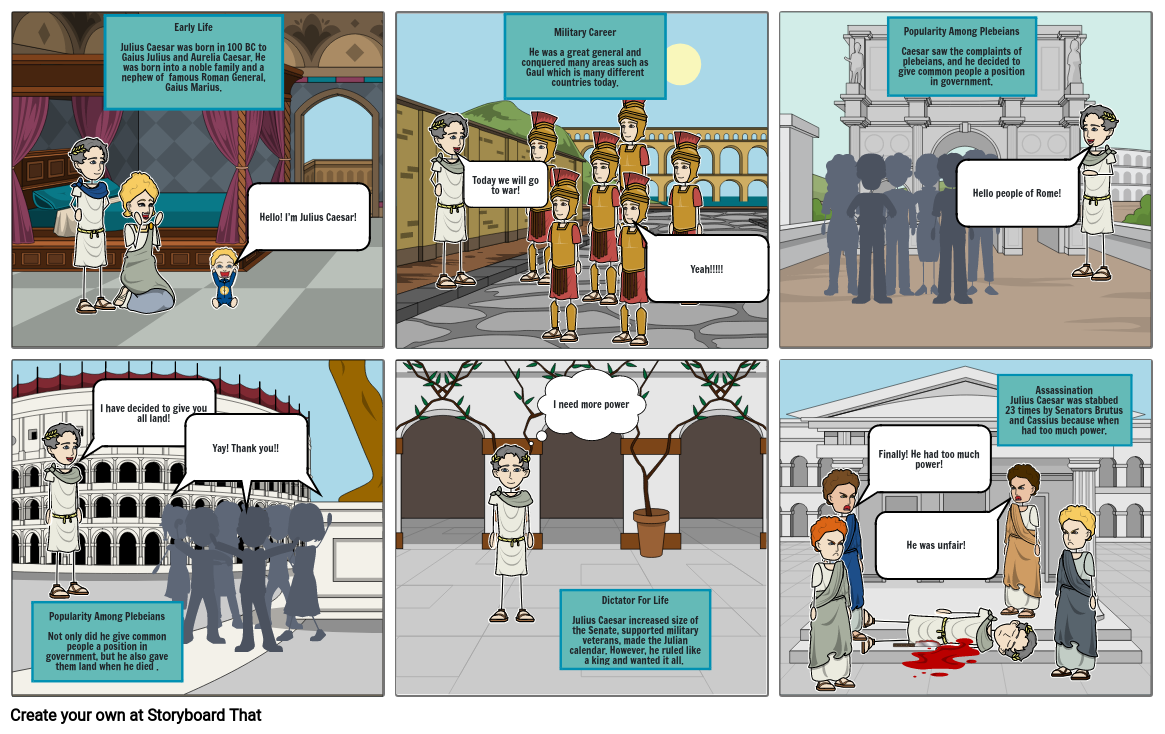 Julius Caesar Storyboard That Storyboard By Aehrhart1349