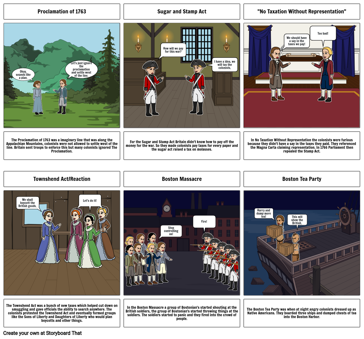 The Road to Revolution Comic Strip Storyboard por af27f5a2