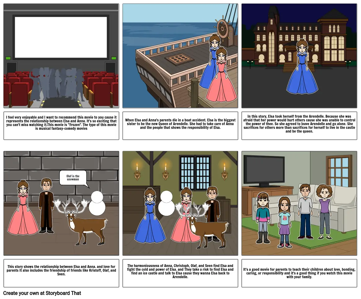 movie review storyboard Storyboard by af776fc7