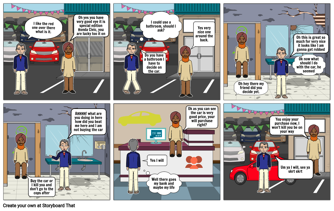 car dealer Storyboard by af9c5eb0
