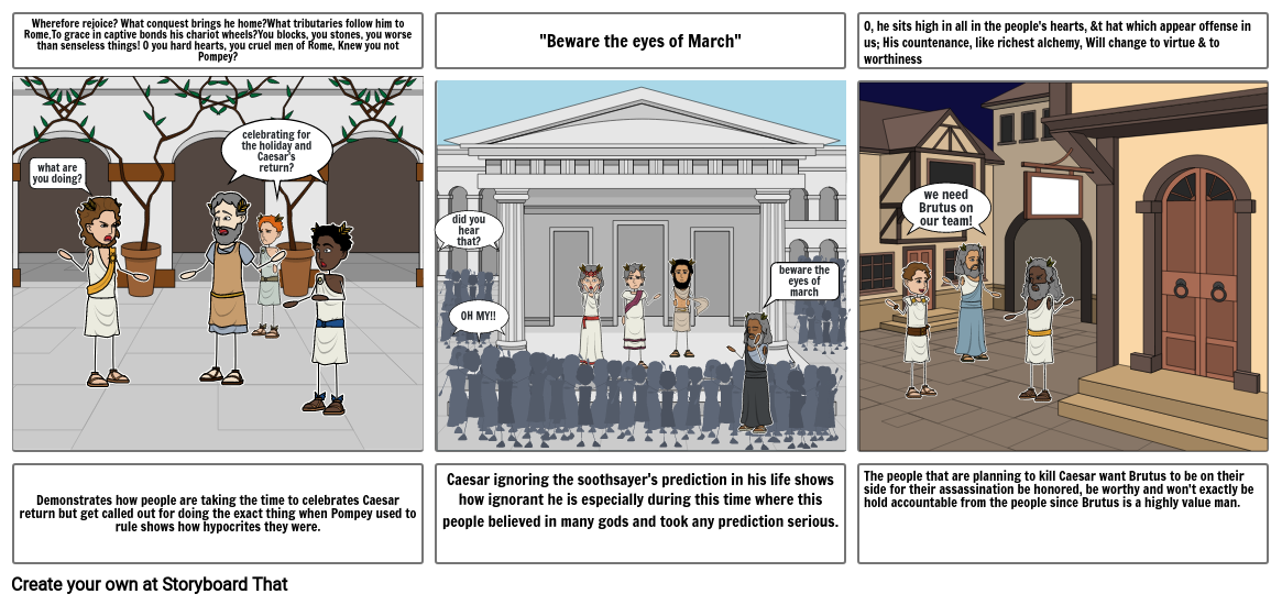 Julius Caesar Act Scene Storyboard Por Afccdc