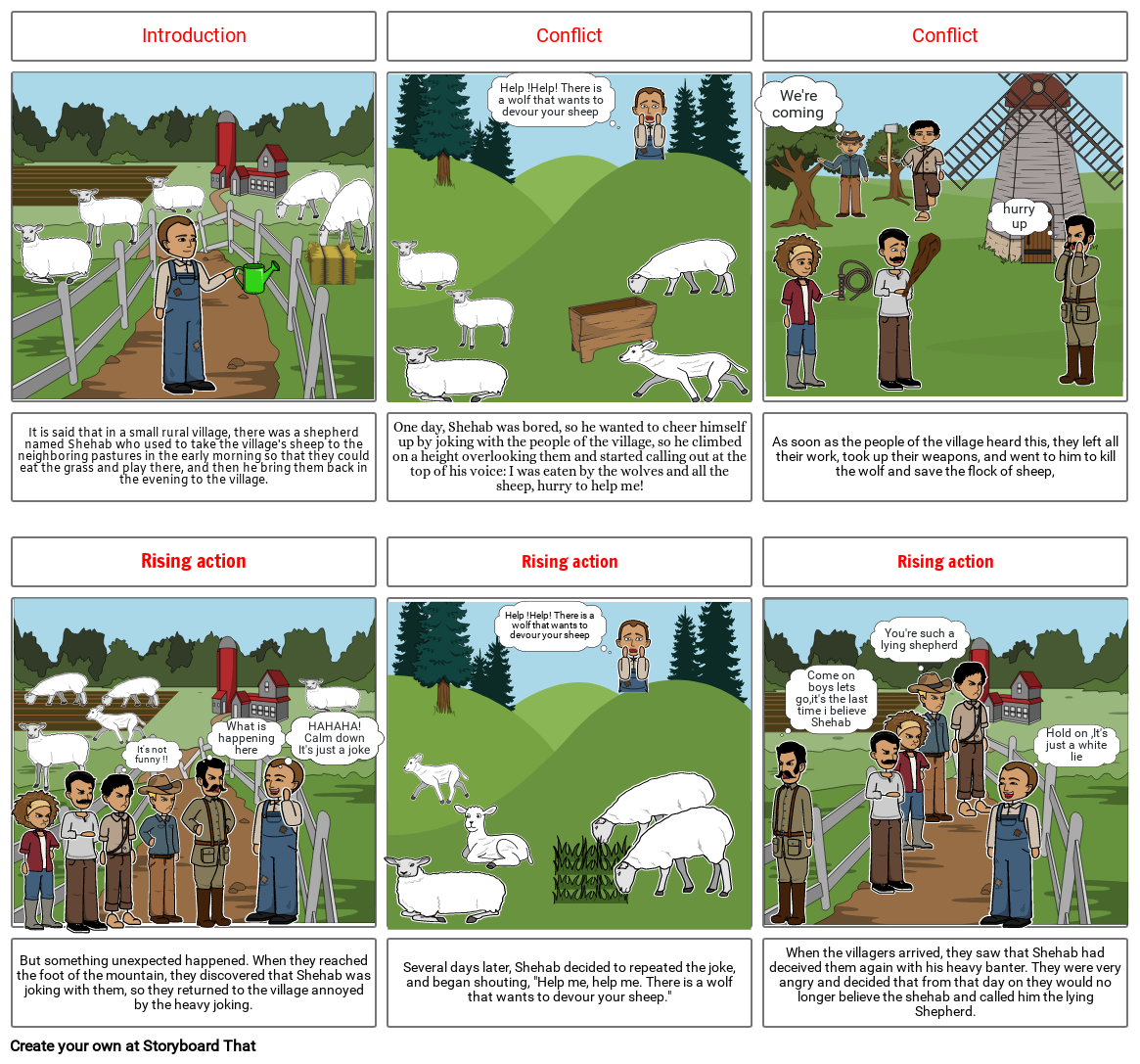 Renad Yassin >The Lying Shepherd Storyboard by afd2d11f