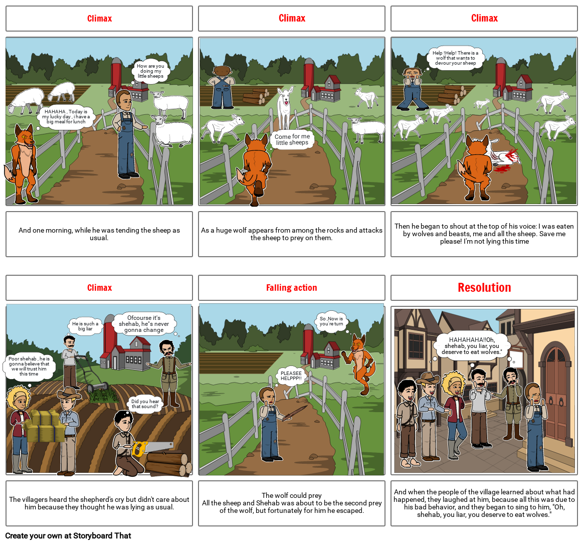 Renad Yassin >The Lying Shepherd Storyboard by afd2d11f