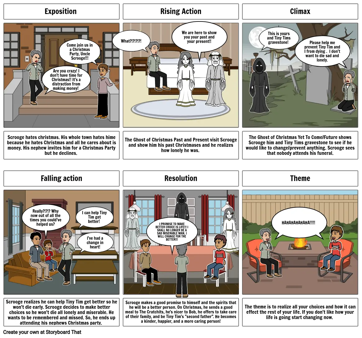 Christmas Carol Storyboard.