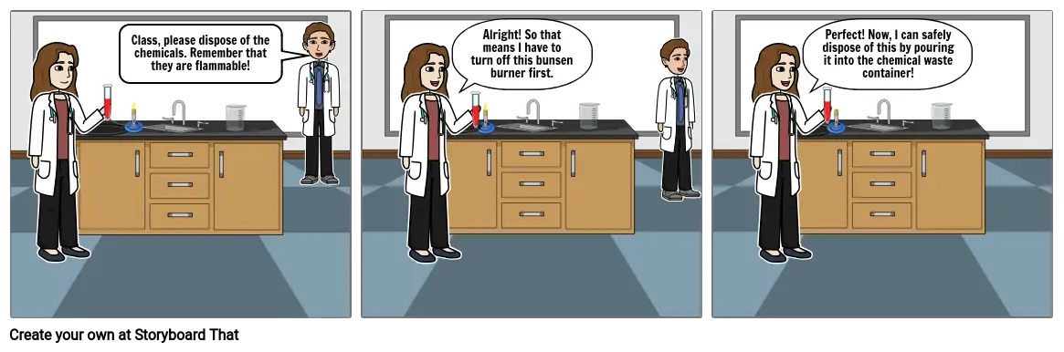 Chemistry Lab Safety Storyboard