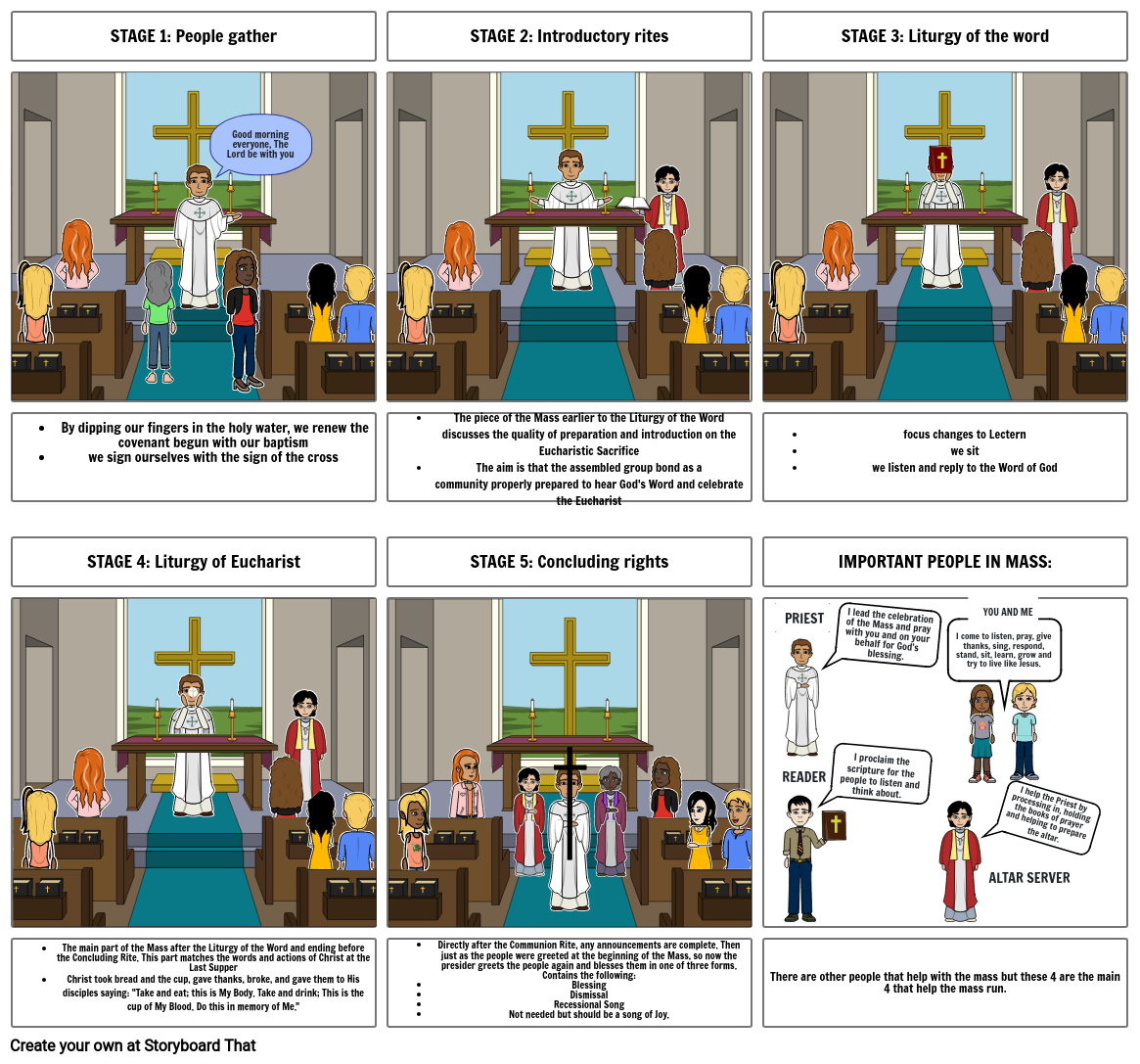 Stages of Mass Storyboard by ahutchinson81114