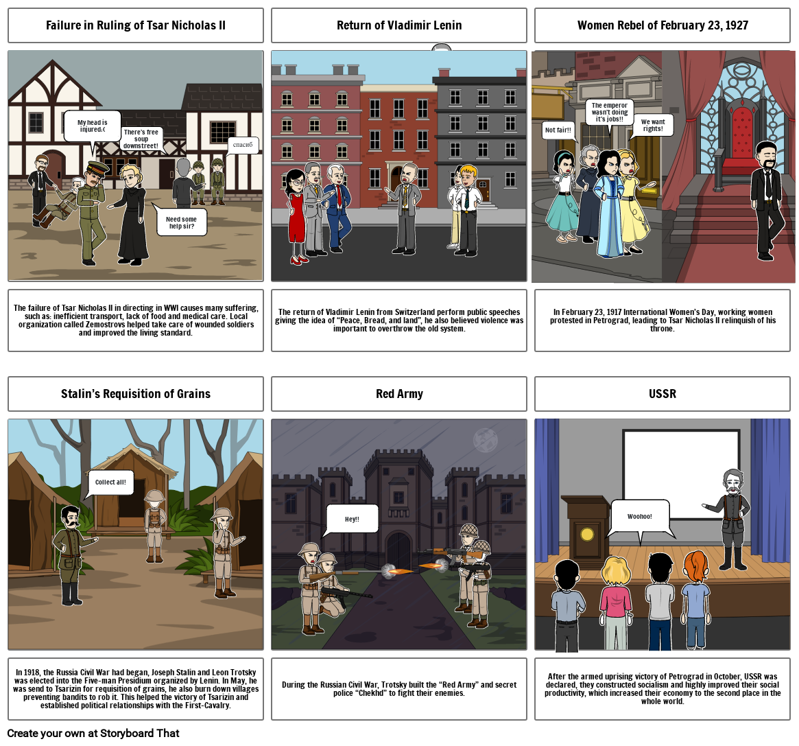 Russian Revolution Storyboard By Aimee Xue