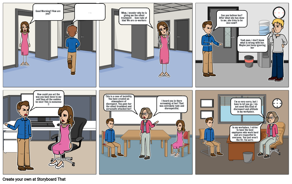 Incivility in the workplace Storyboard by ajhelms